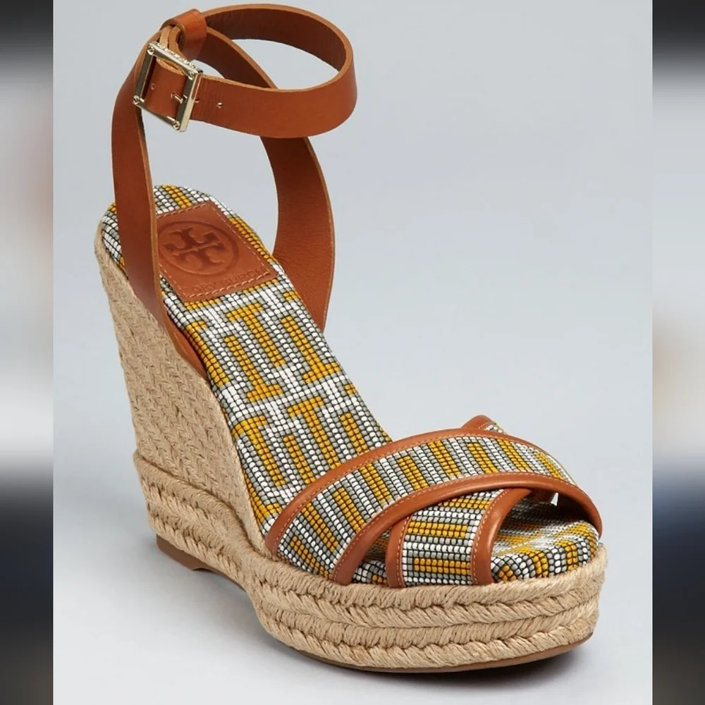 Tory Burch‎ | Florian Wedge Platform Sandals size 7